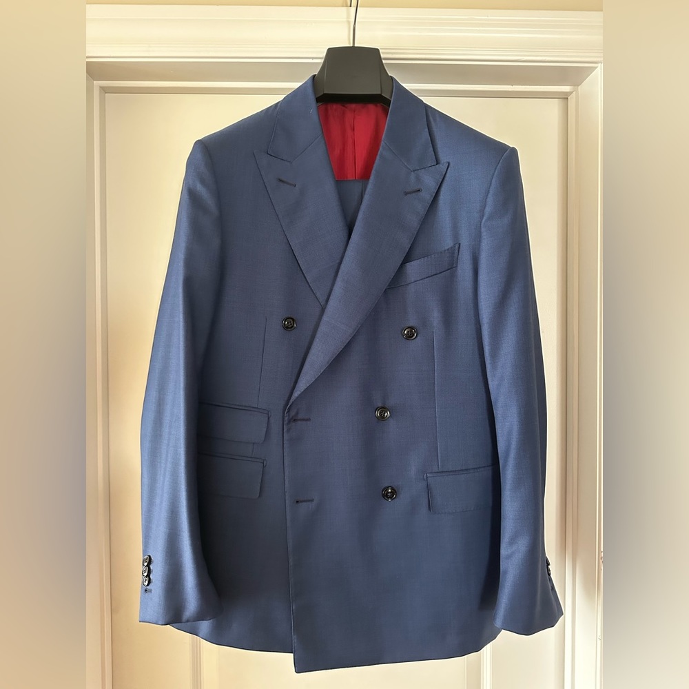 Ermenegildo Zegna Blue Double Breasted Suit